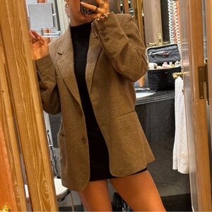 Classic Women's Brown Tweed Blazer